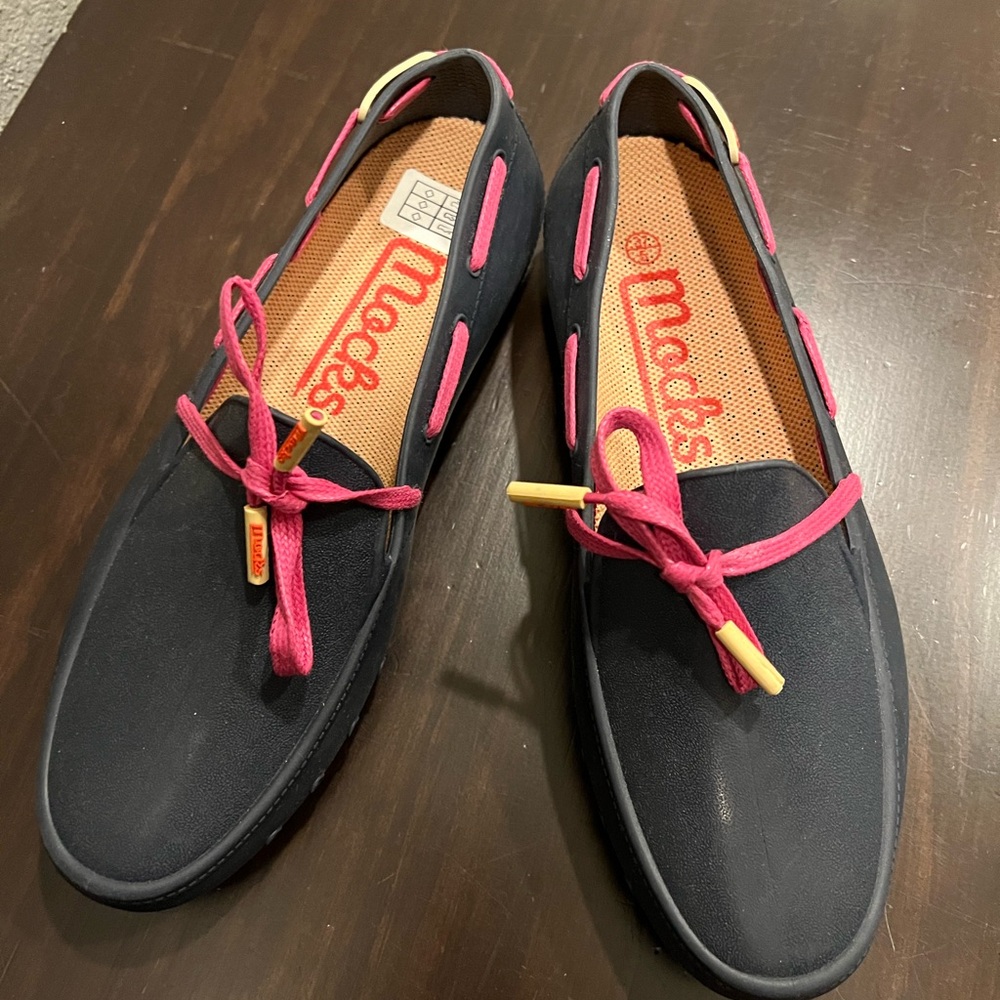 Women's Navy and Pink Loafers